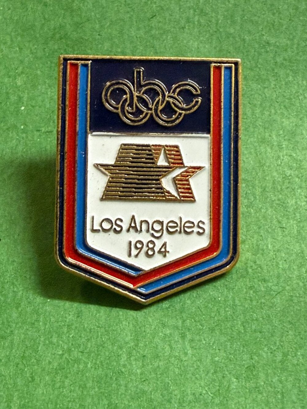 1984 Los Angeles Olympics Pin ABC Media Stars in Motion